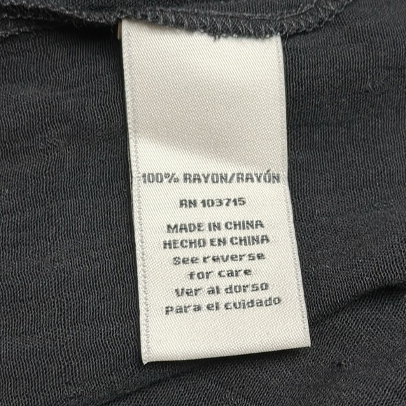 Zac & Rachel Black V neck sleeveless blouse size M black on black polka dots NWT - Picture 9 of 9